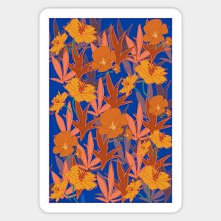 Orange Flower pattern Sticker